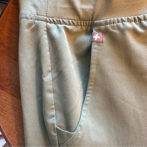 SOLD FIGS Scrub Pants Joggers Womens Size Large  Green Orange TieStyle W18SW2005 - Picture 12 of 12